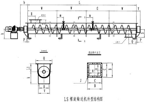 螺旋輸送機結構圖